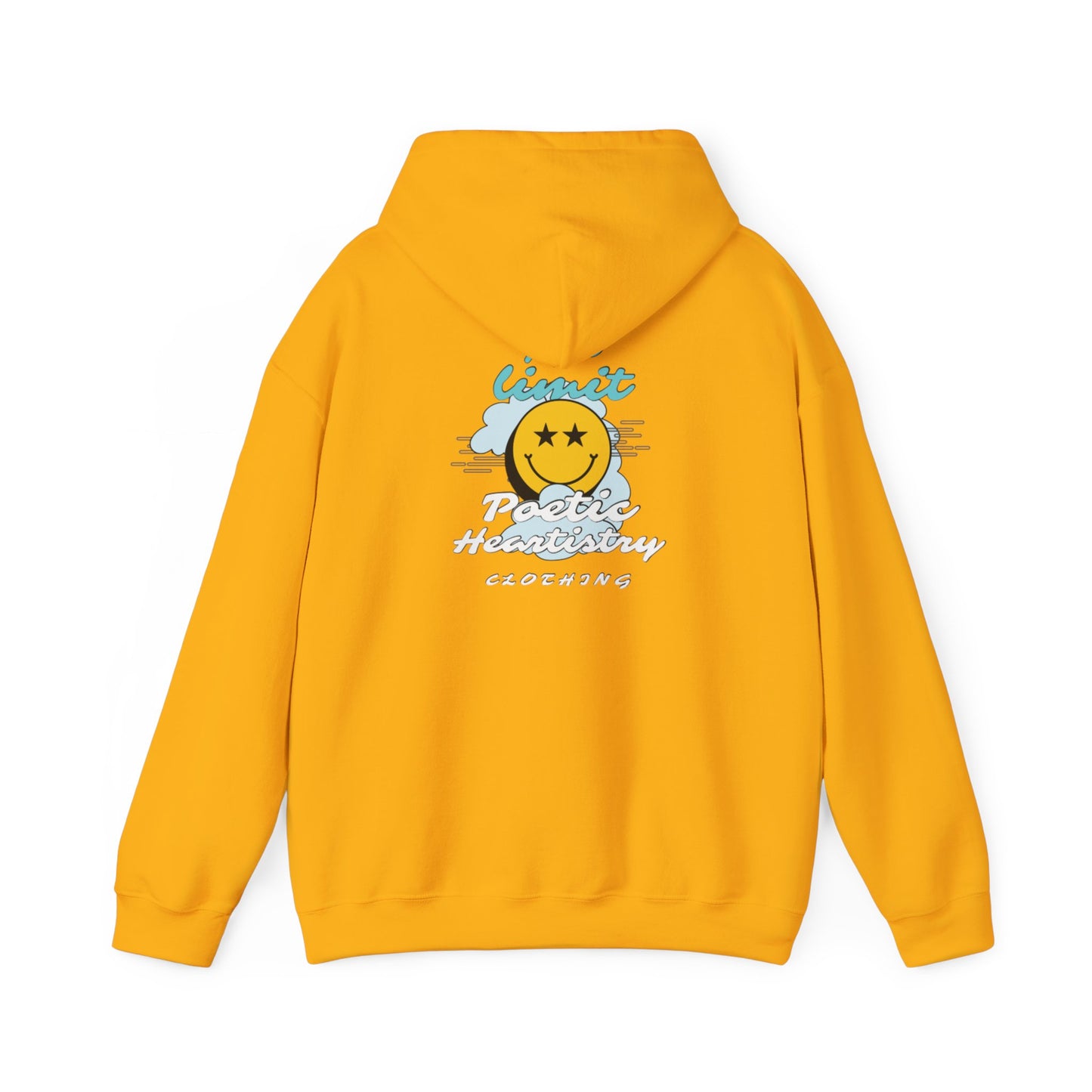 Smiley Face ‘No Limit’ Hoodie – Bold Back Print Unisex Sweatshirt