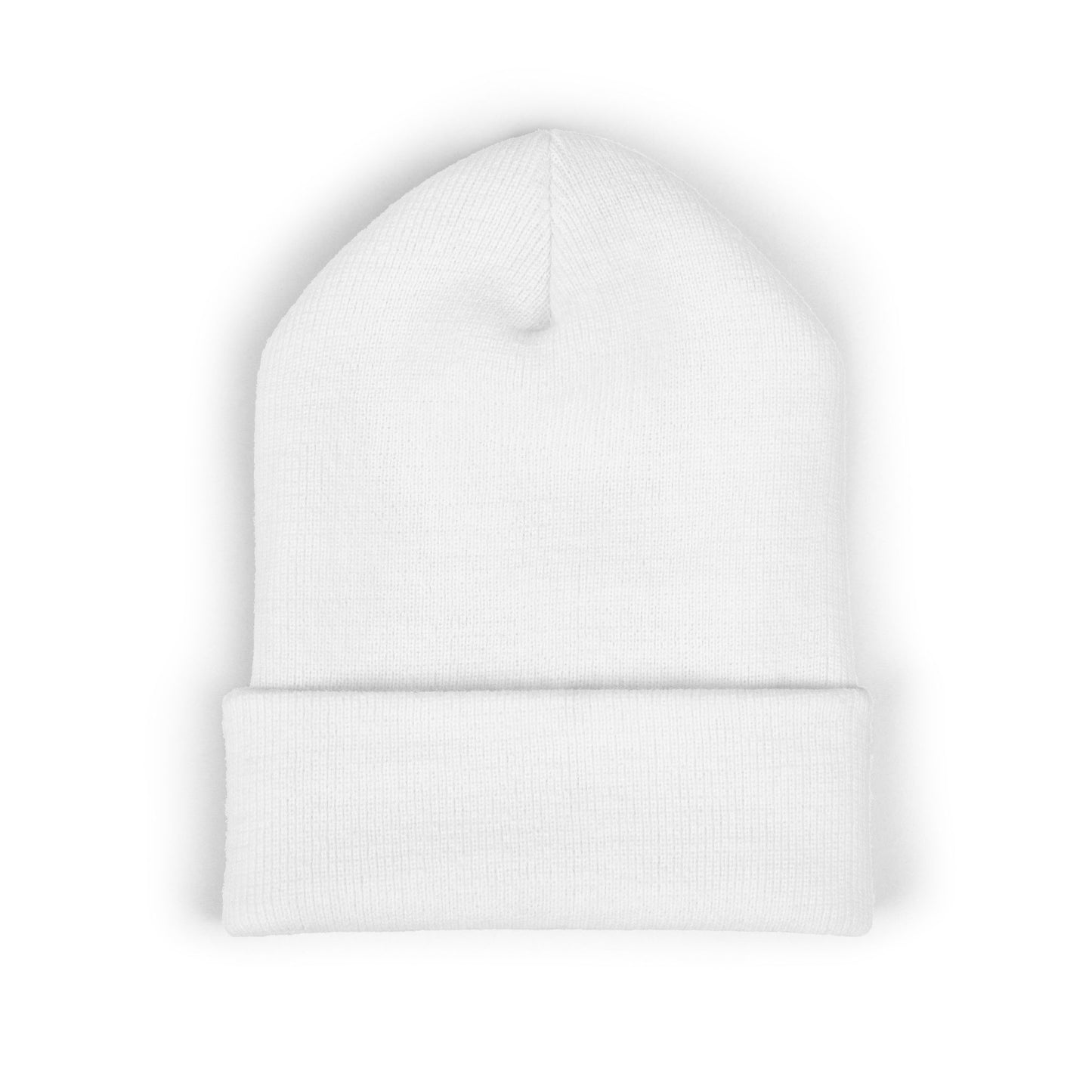 Freedom Crosses Cuffed Beanie - Embroidered White Beanie for Winter Wear