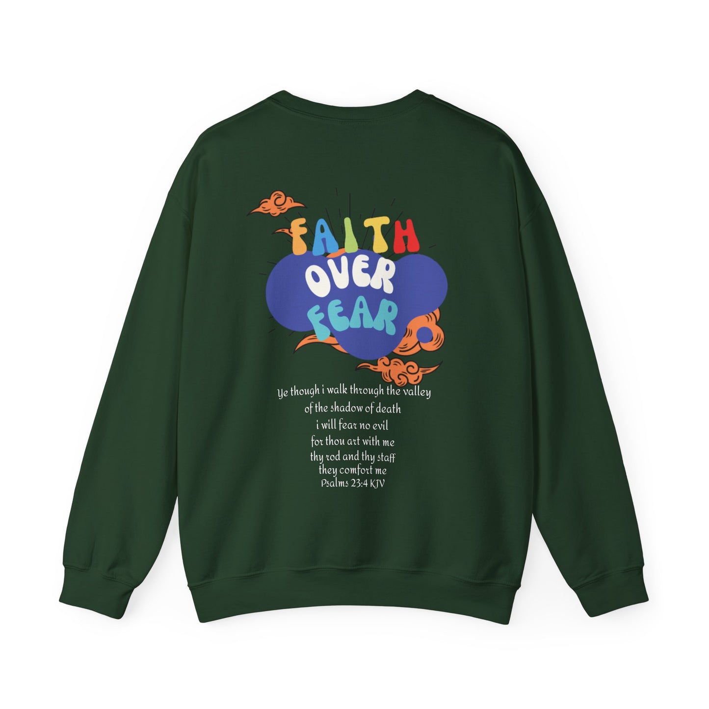 Faith Over Fear Crewneck Sweatshirt - Poetic Heartistry Christian Apparel