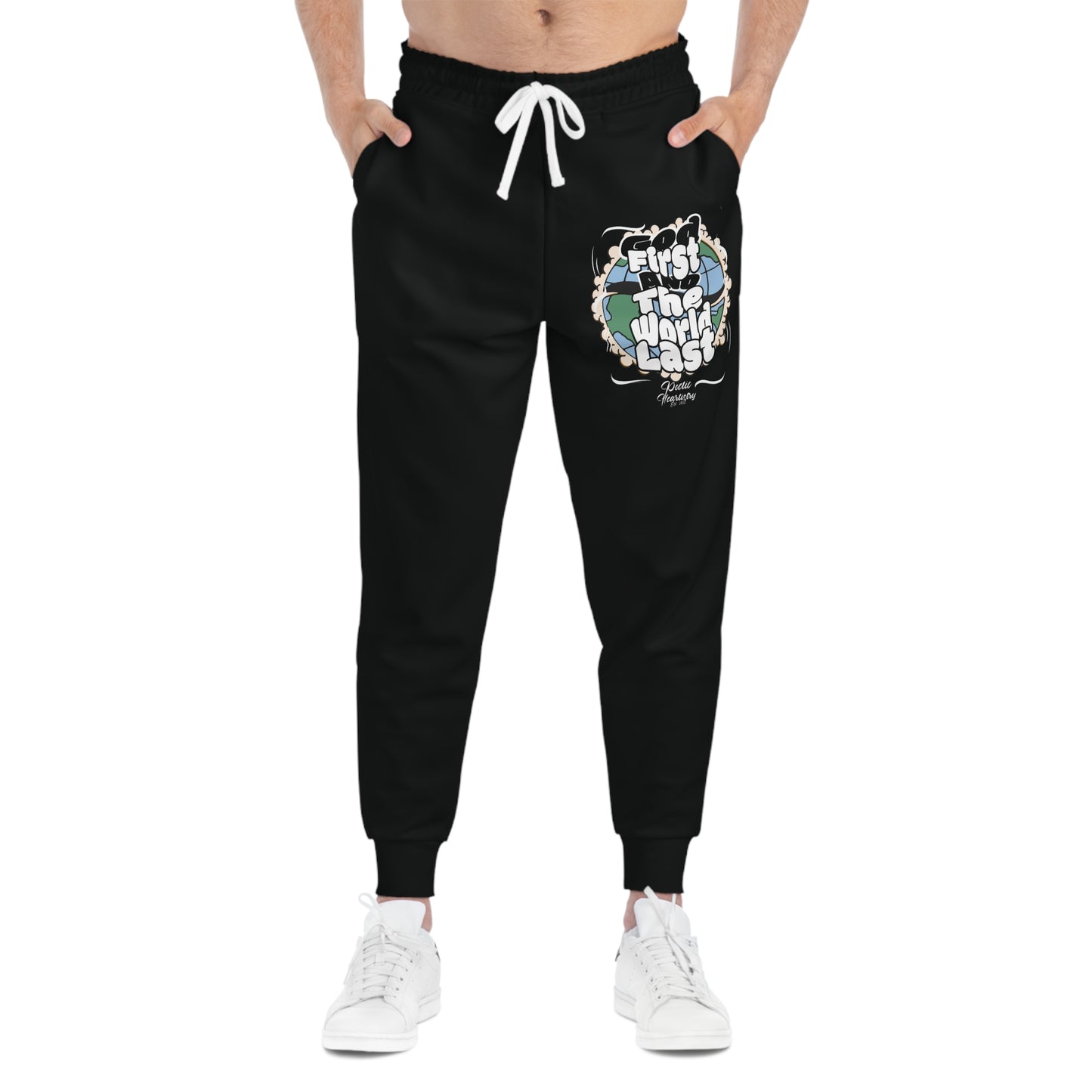 God First & The World Last | Fitness Apparel for Workout, Athleisure Pants, Gift for Gym Lovers, Inspirational Activewear