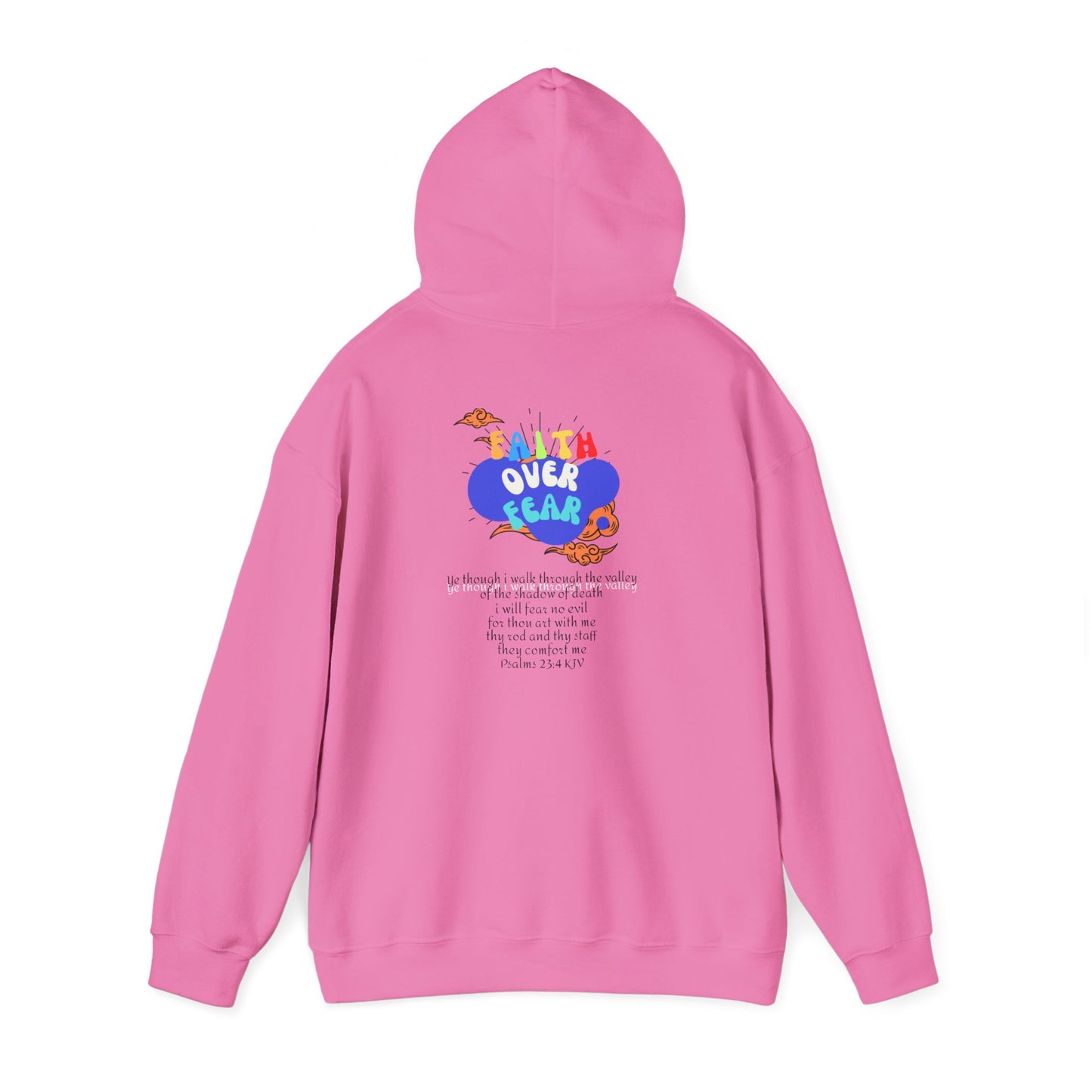 Faith Over Fear Hoodie – Christian Graphic Sweatshirt| Inspirational Bible Verse Hoodie for Men & Women