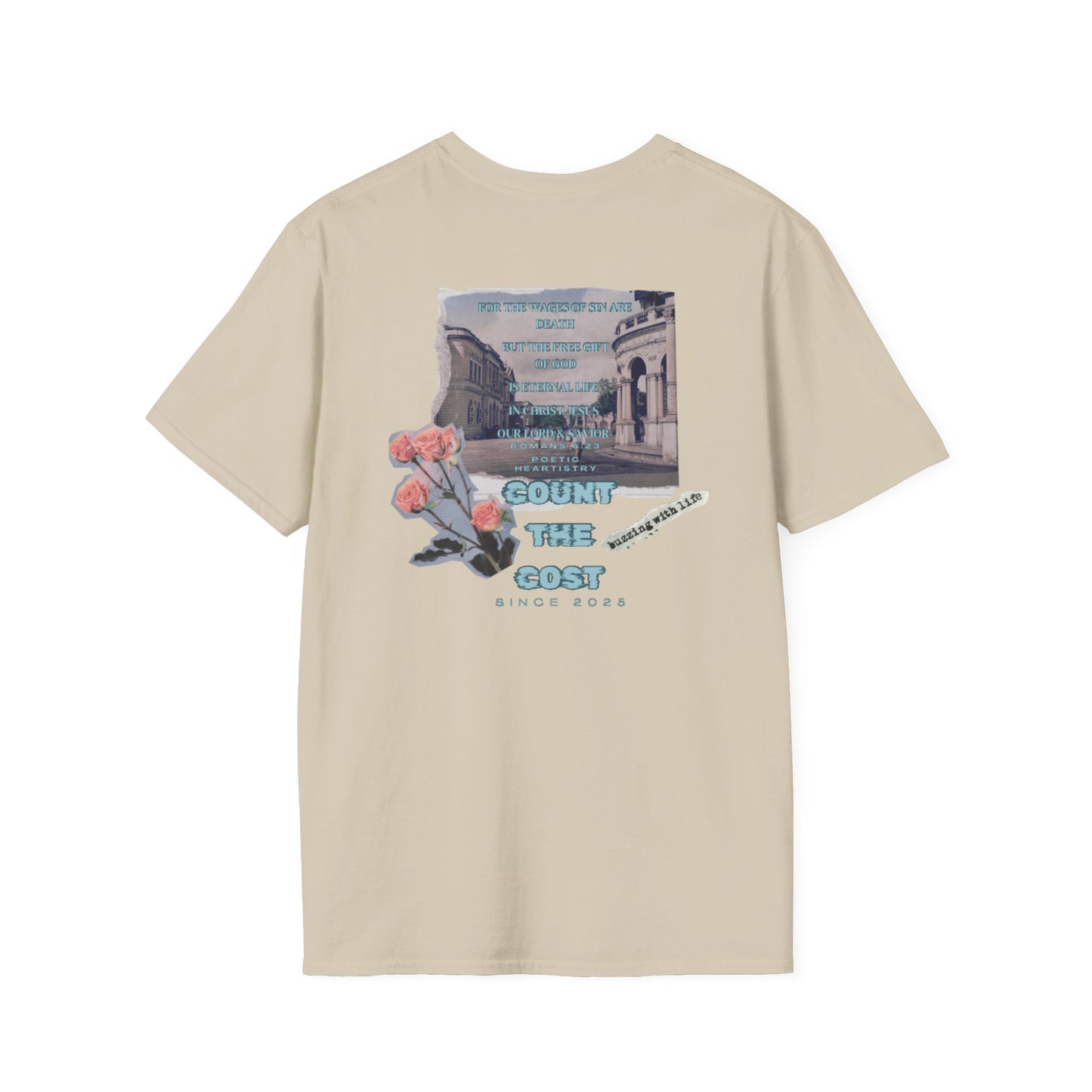 Count the cost-Romans 6:23 t-shirt