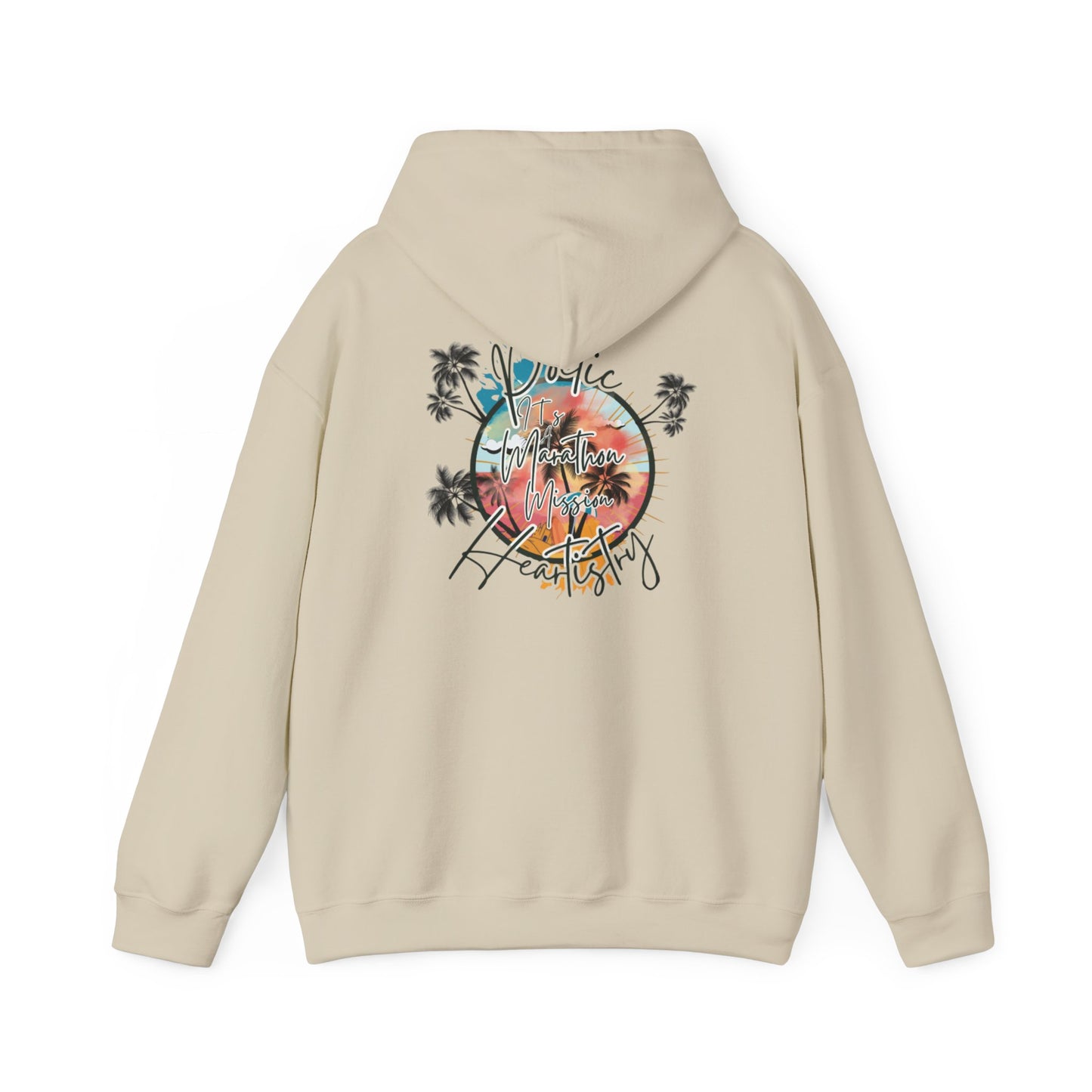 Poetic Heartistry “It’s A #Marathon #Mission (Unisex Heavy Blend™ Hooded Sweatshirt) - Cozy Inspirational Hoodie for Creative Souls
