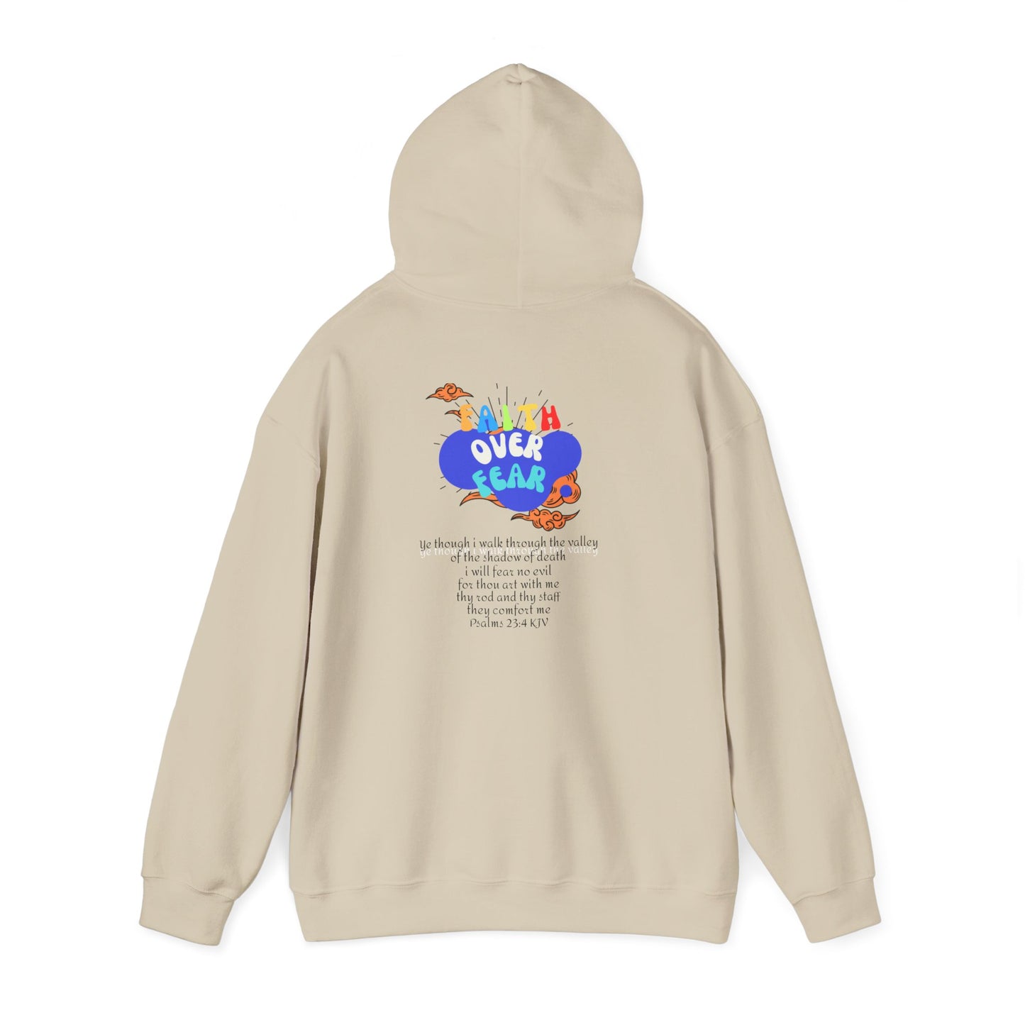 Faith Over Fear Hoodie – Christian Graphic Sweatshirt| Inspirational Bible Verse Hoodie for Men & Women