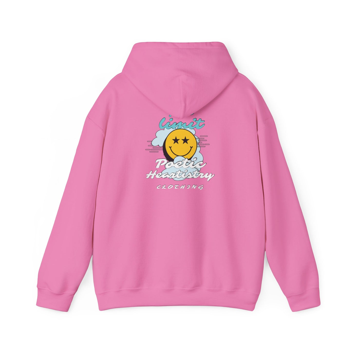 Smiley Face ‘No Limit’ Hoodie – Bold Back Print Unisex Sweatshirt