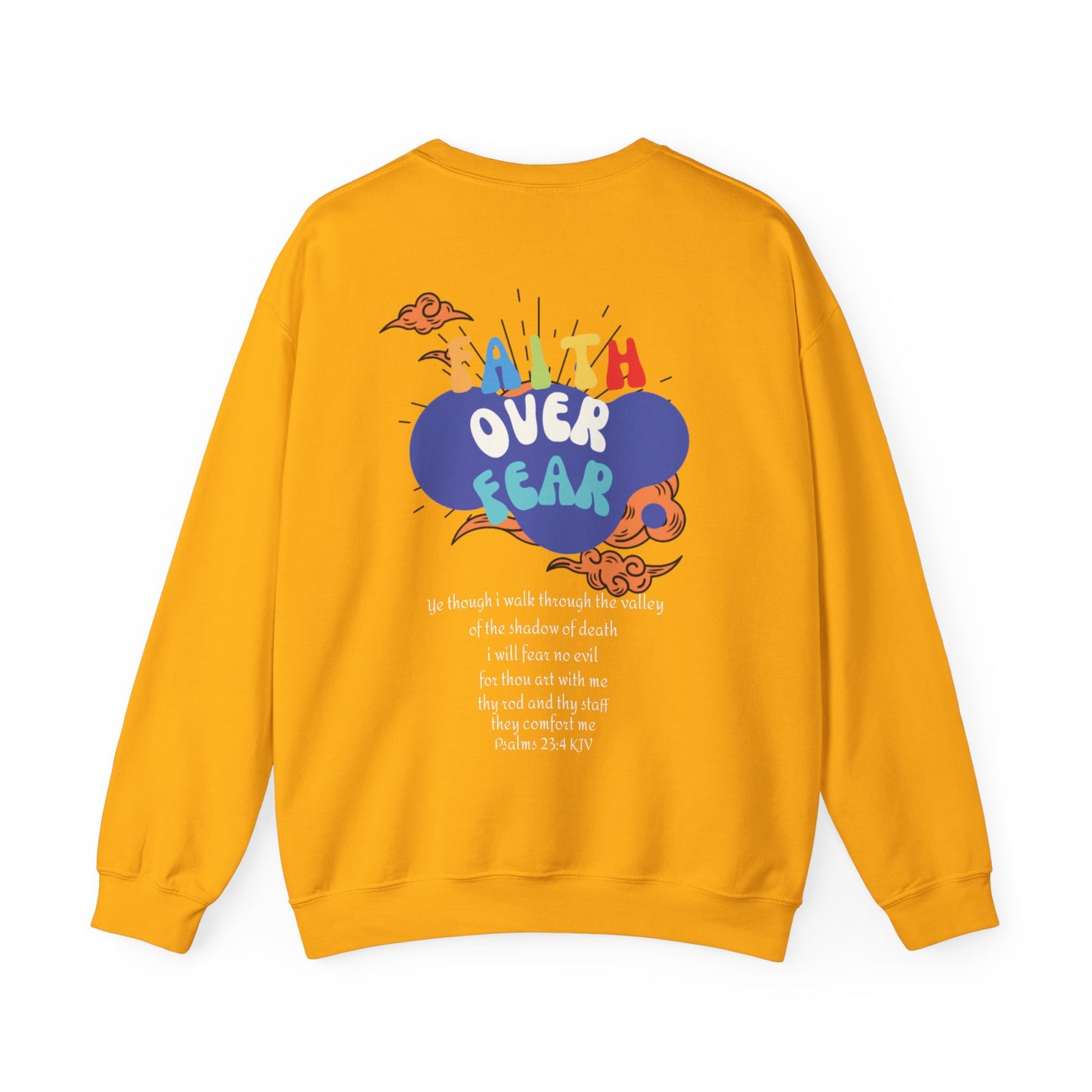 Faith Over Fear Crewneck Sweatshirt - Poetic Heartistry Christian Apparel