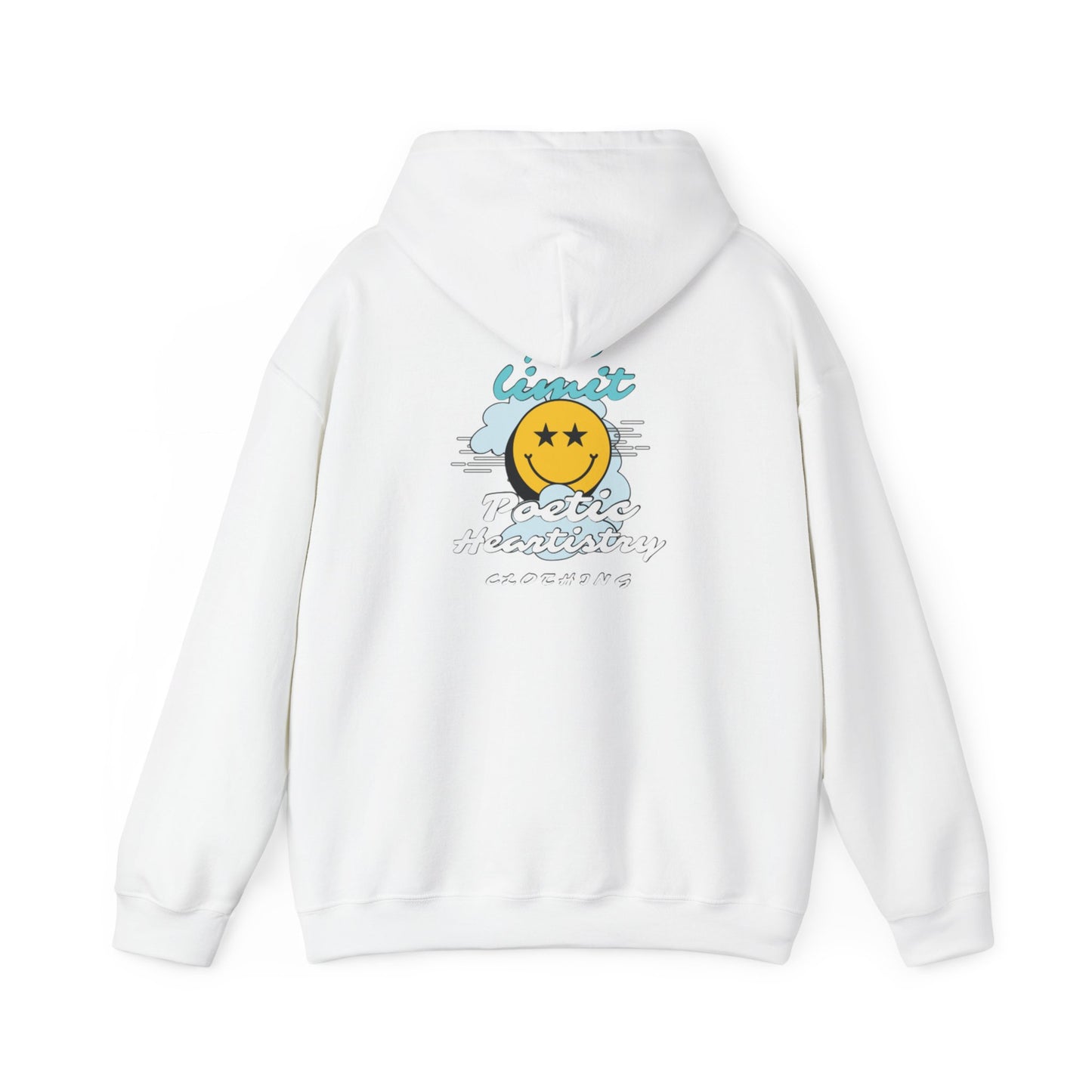 Smiley Face ‘No Limit’ Hoodie – Bold Back Print Unisex Sweatshirt