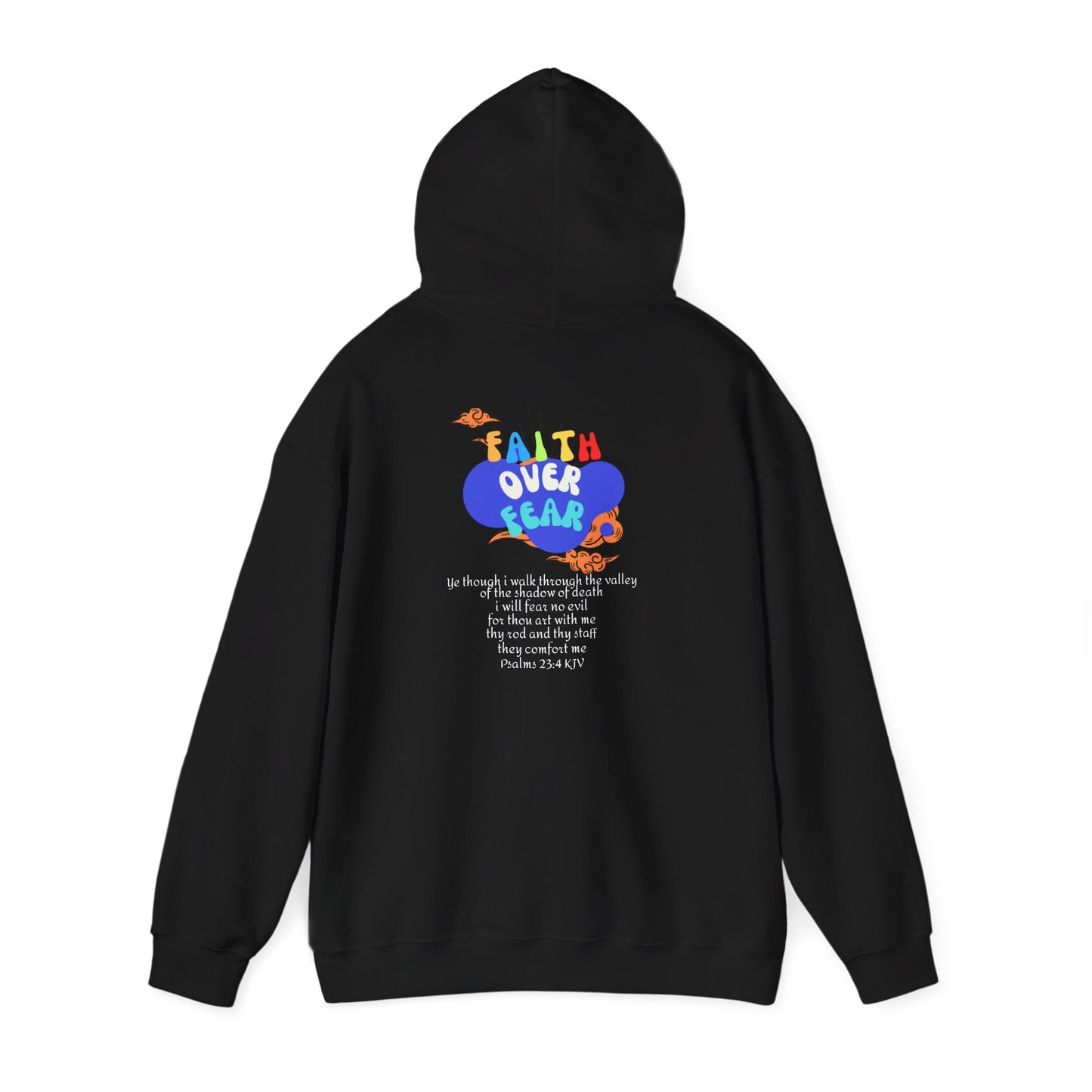 Faith Over Fear Hoodie – Christian Graphic Sweatshirt| Inspirational Bible Verse Hoodie for Men & Women
