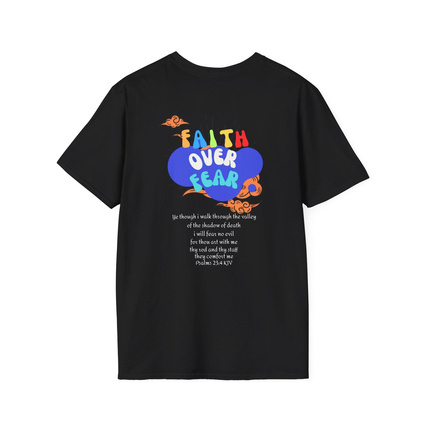 Faith Over Fear-Inspirational Bible Verse Christian Graphic Tee for Men & Women