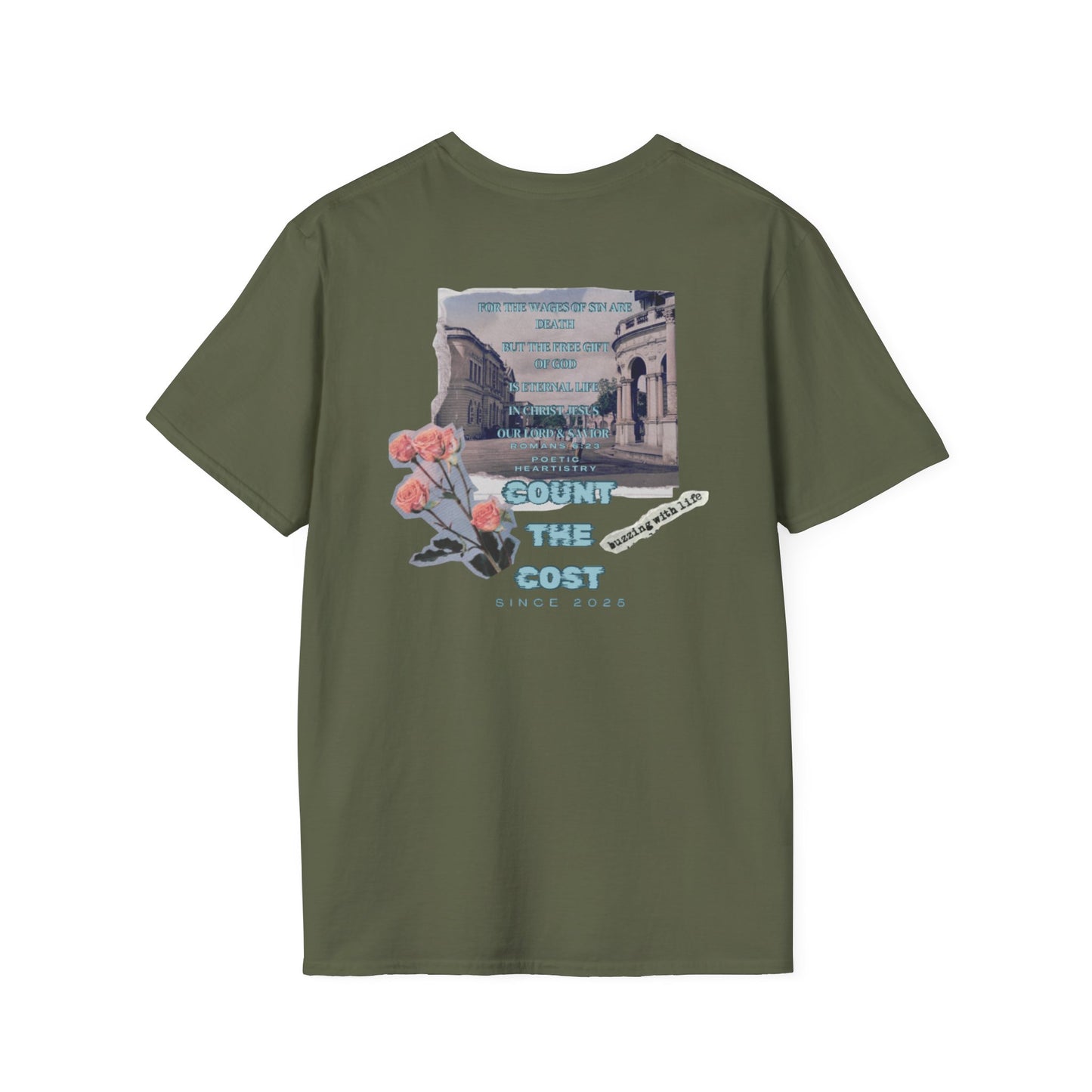 Count the cost-Romans 6:23 t-shirt